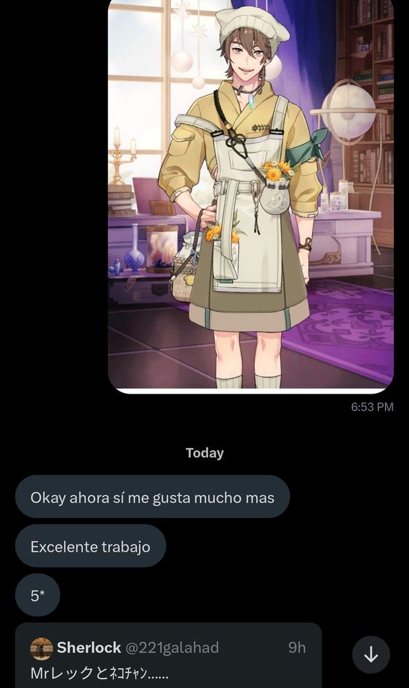 Bf: Okay now I like it much more 
Excellent job 
Five Stars 