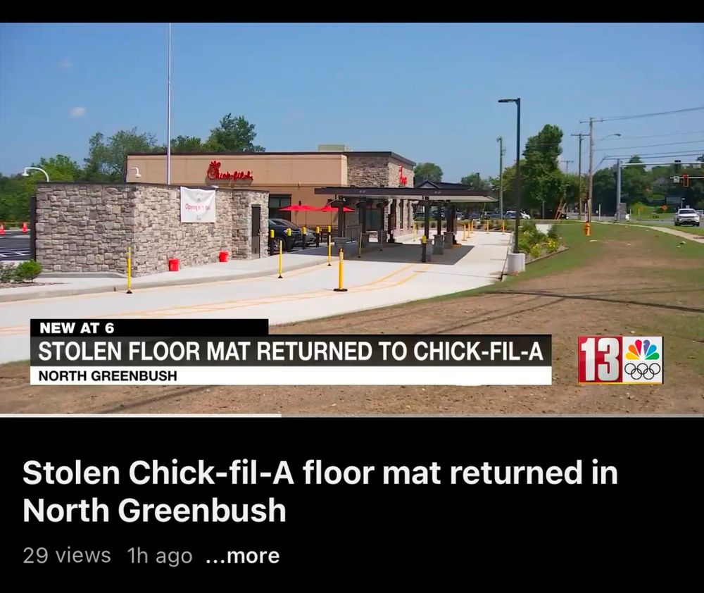Stolen Chick-fil-A floor mat returned in North Greenbush
