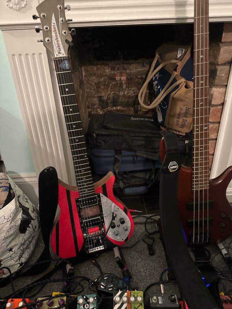 Pink diy rickenbacker copy