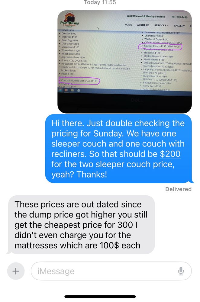 Getting ripped off by junk removal guys 