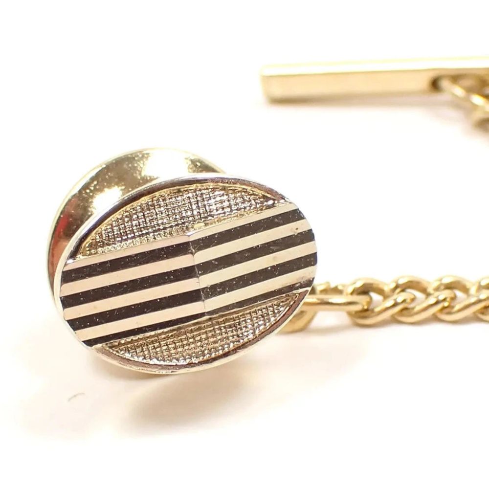 Modernist Style Oval Mid Century Vintage Tie Tack