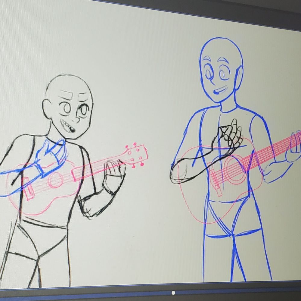 the same picture as the previous post but further along in the drawing process this time.