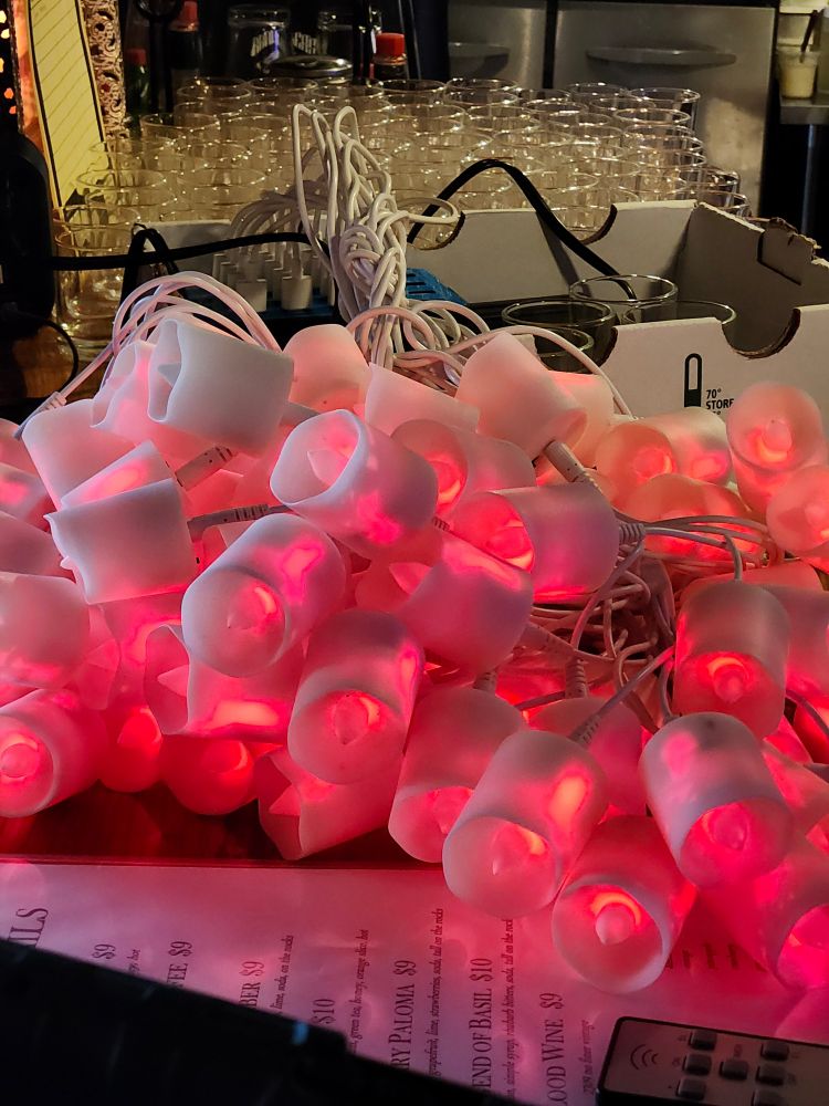 A peek behind the scenes - the charging of the Covert candles! 