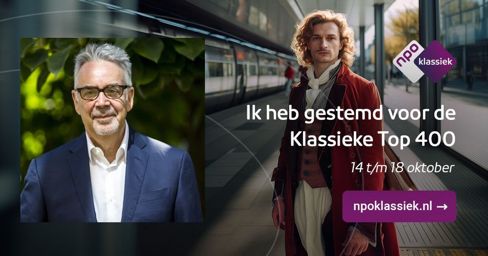 Ik heb gestemd voor de #KlassiekeTop400 van @NPOKlassiek. Bekijk mijn stemlijst en stem ook!