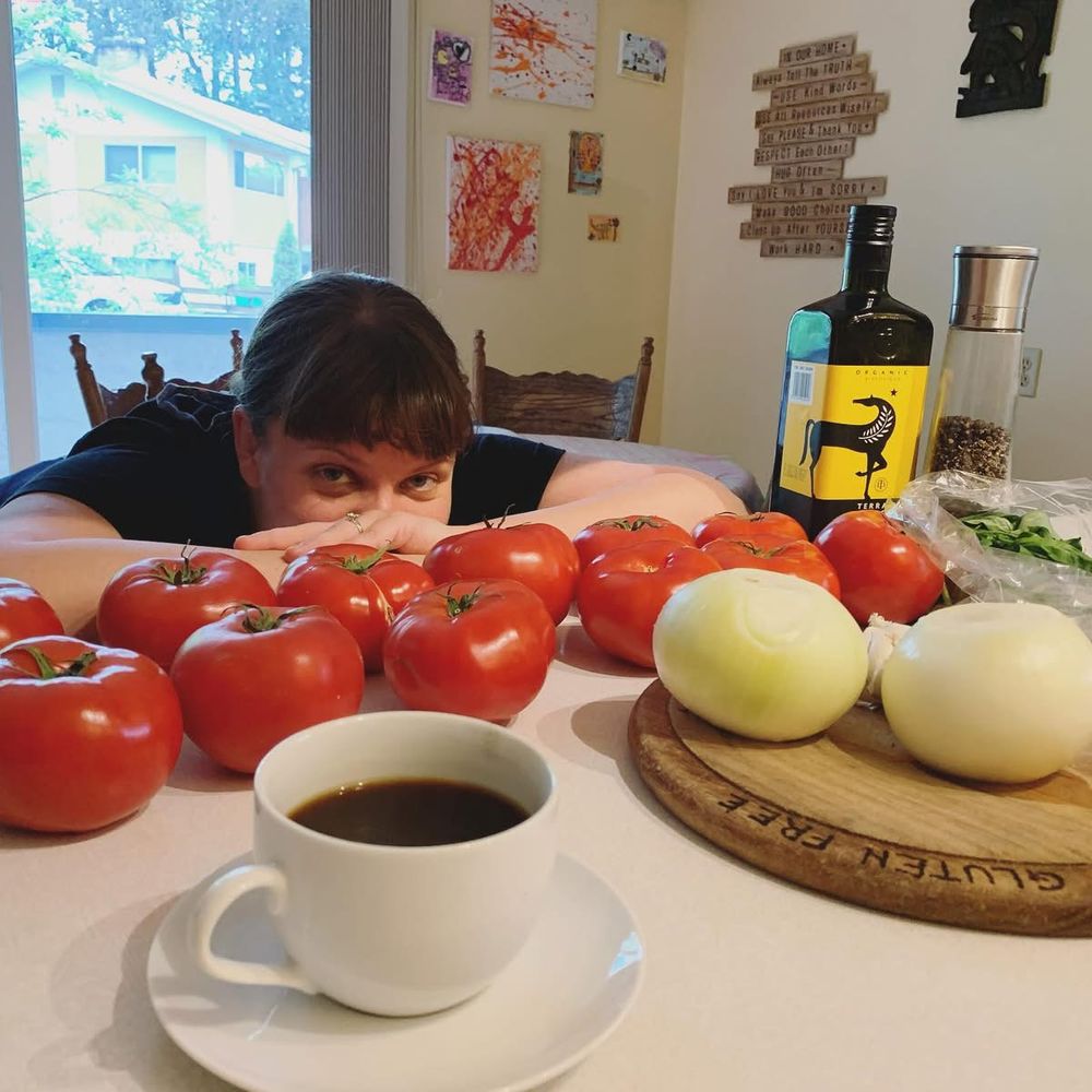 so saucy - about to take on all those tomatoes