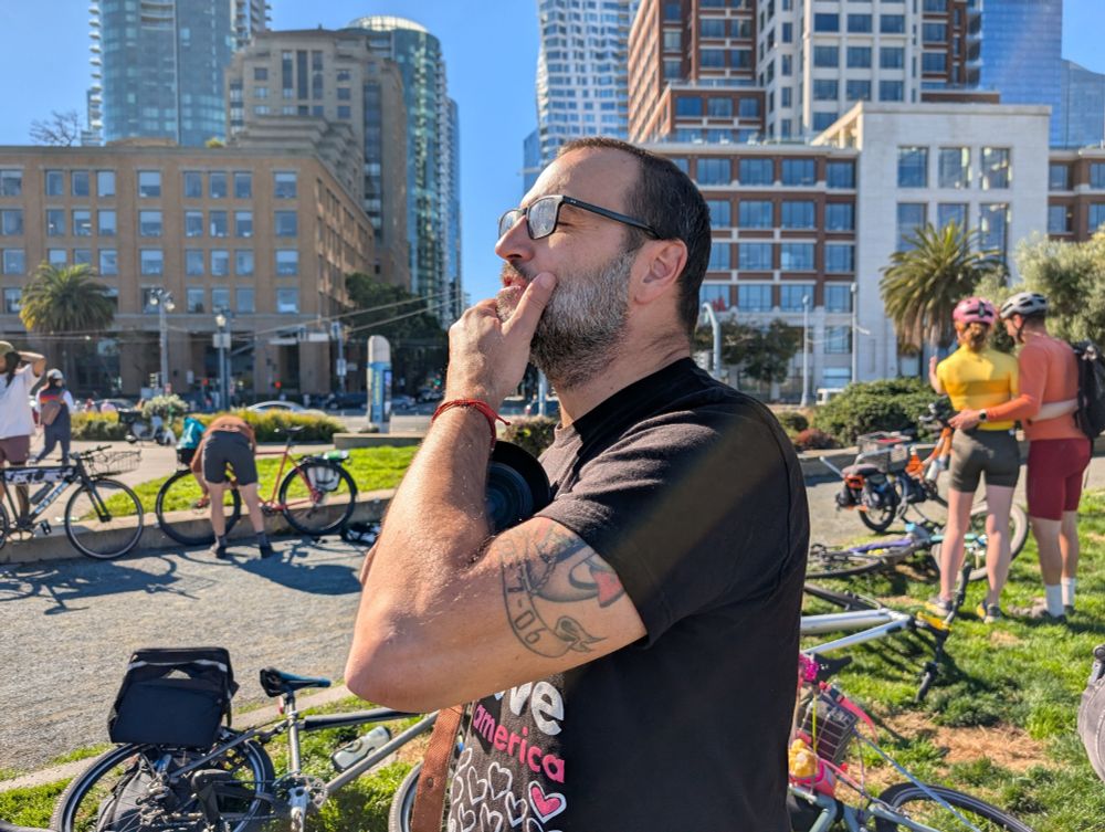 Radavist photographer Erik Mathy scratching his beard