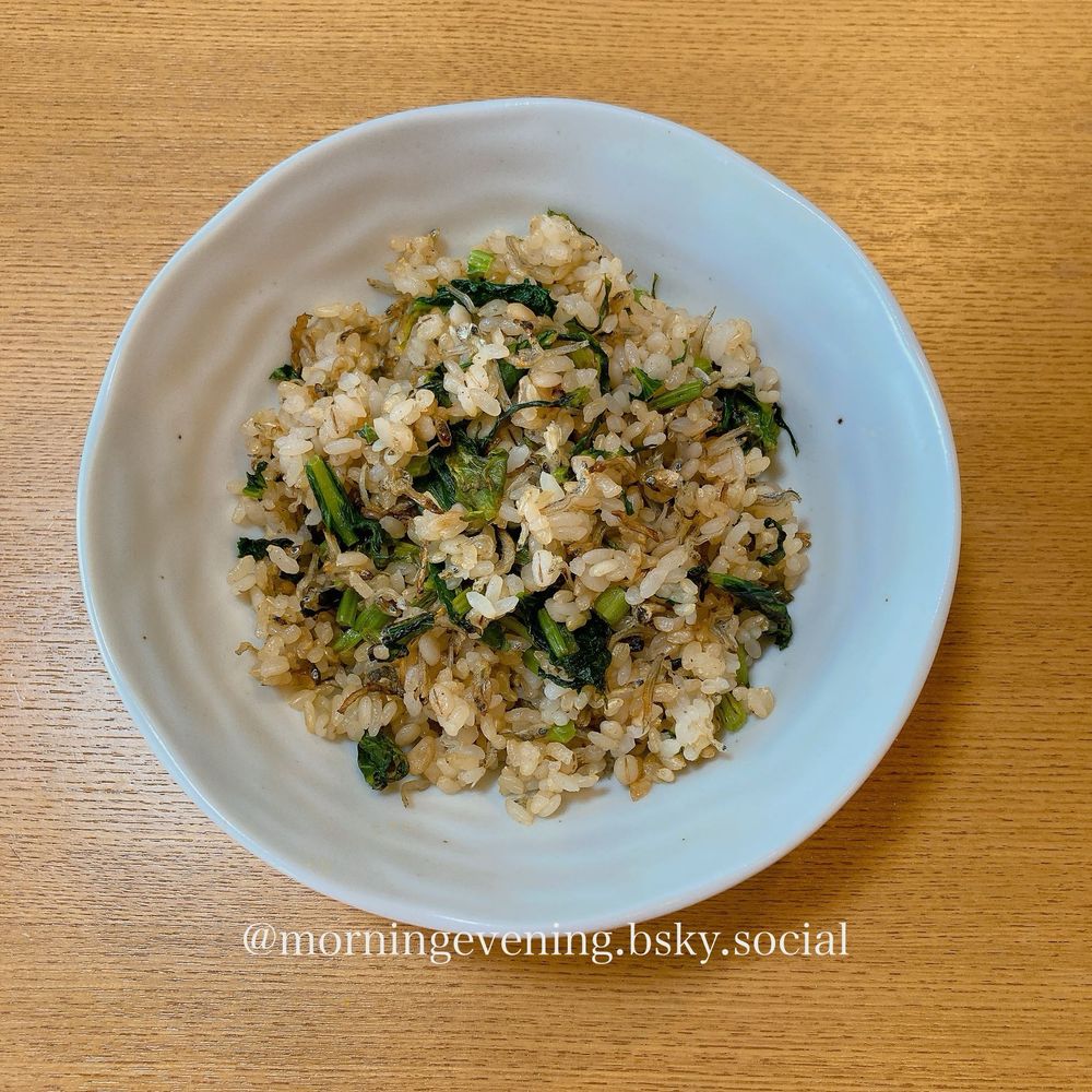 かぶの葉とちりめんの焼き飯