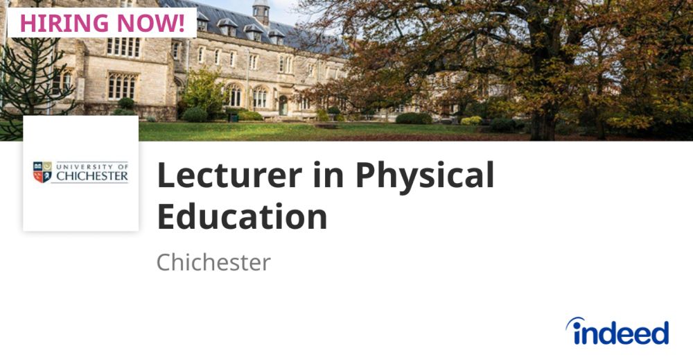 Lecturer in Physical Education - Chichester - Indeed.com