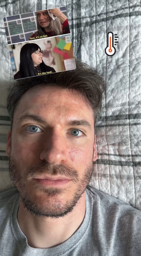 sweaty me lying down contemplating the heat