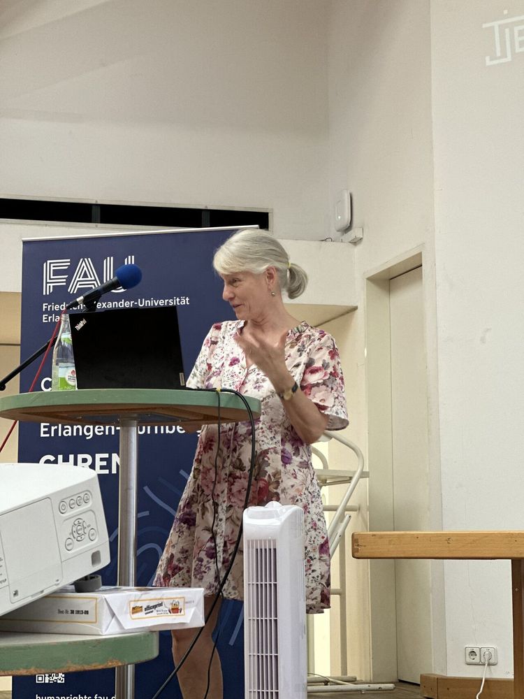 Harvard professor Dr Kathryn Sikkink at FAU CHREN. 06/24. Image: Dr Carolina Lichuma.