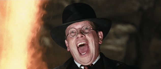 screaming SS officer in Raiders of the Lost Ark