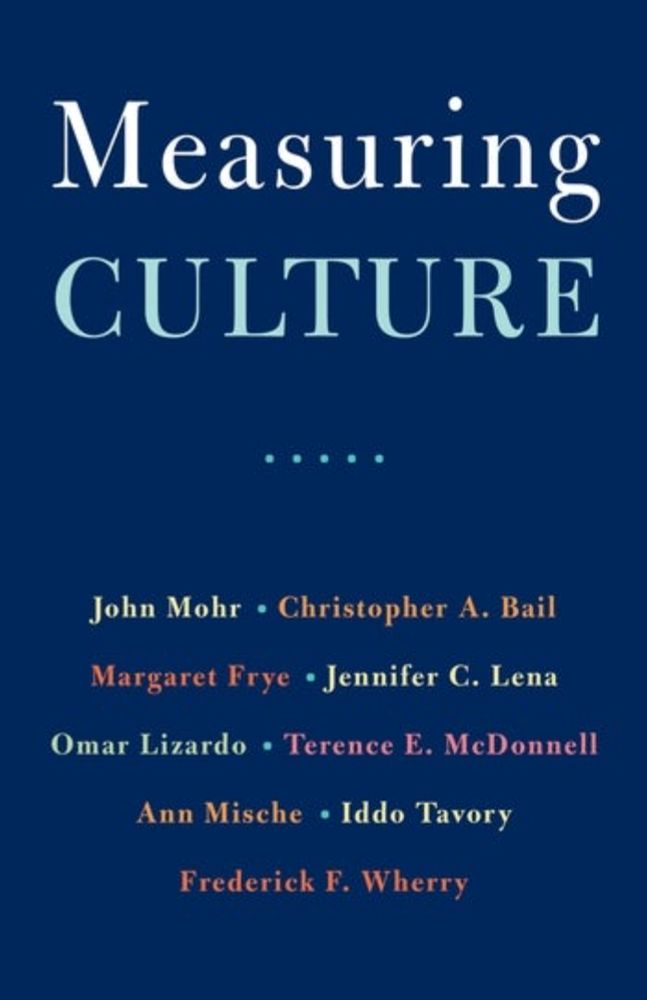 Measuring Culture | Columbia University Press