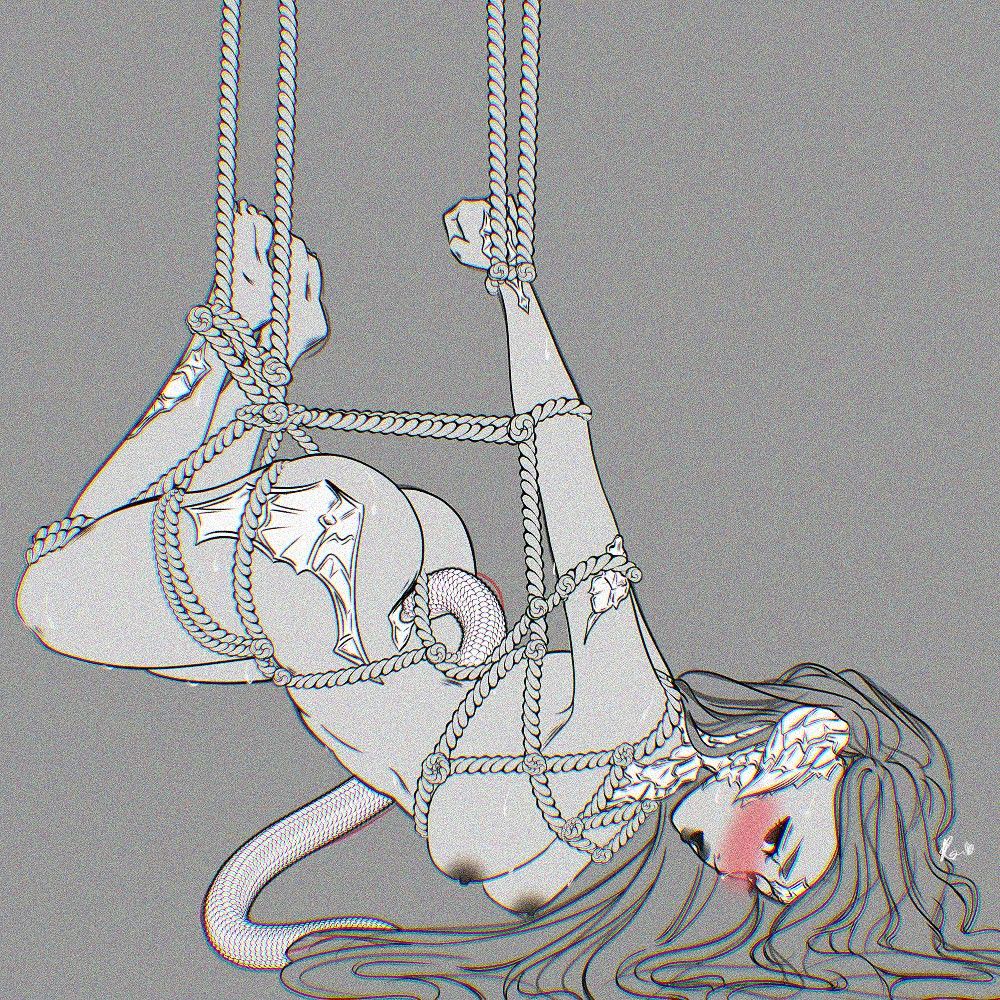 a doodle of shibari koharu tiddies. i love ha.