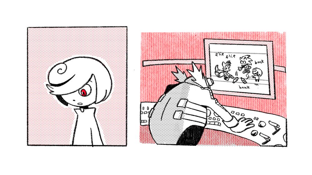 Sage watched Sonic and Tails, and despite her programming, joins in to Eggman’s dismay.