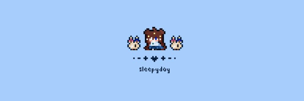 Blue pixel banner for vgen commission
