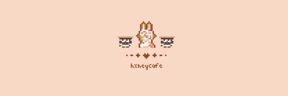 orange - brown pixel banner for hxneycafe