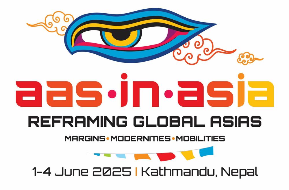 The logo of the 2025 AAS-in-Asia conference, "Reframing Global Asias: Margins, Modernities, Mobilities," June 1-4, 2025 in Kathmandu, Nepal.