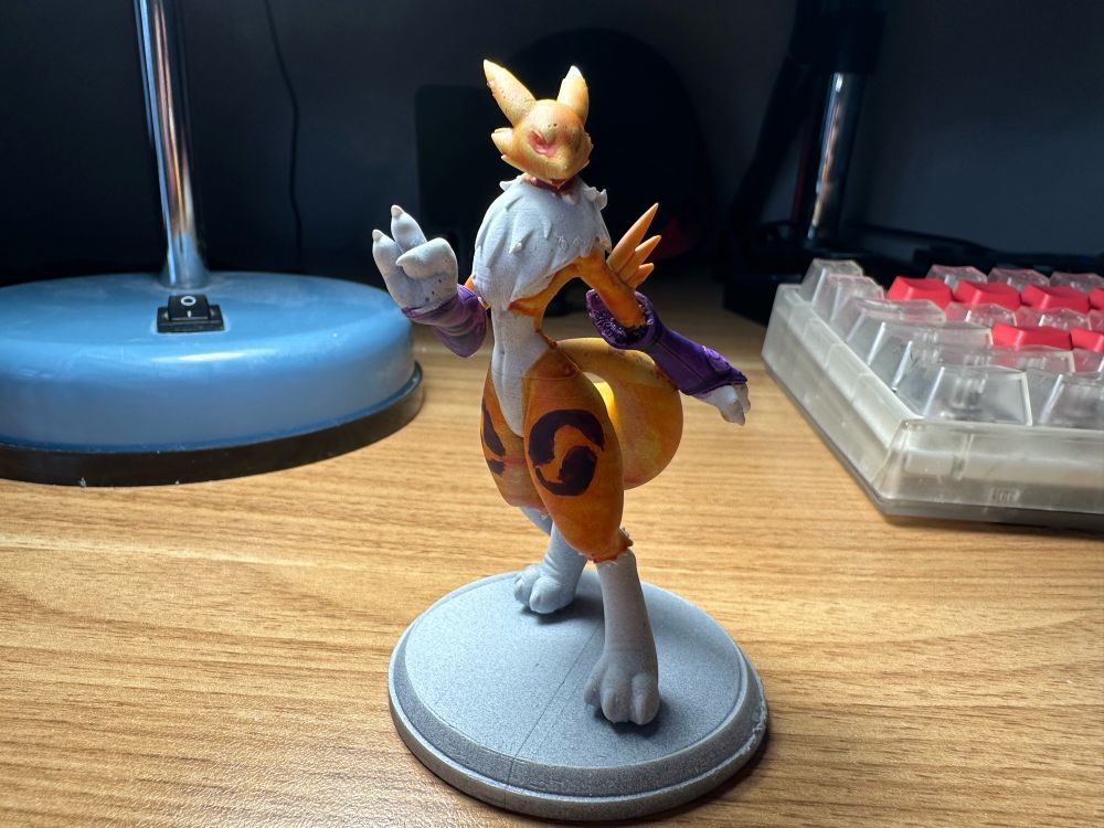 A 3d printed miniature of renamon