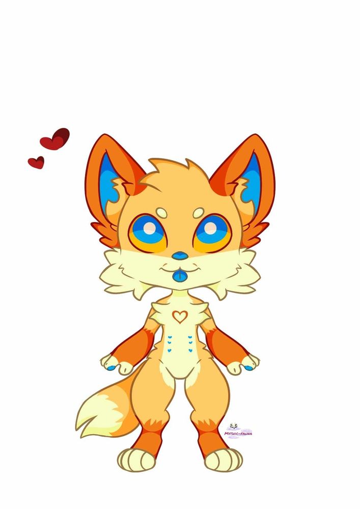 Chibi orange fox, with tongue sticking out art piece 

Made by Mythic-fauna
