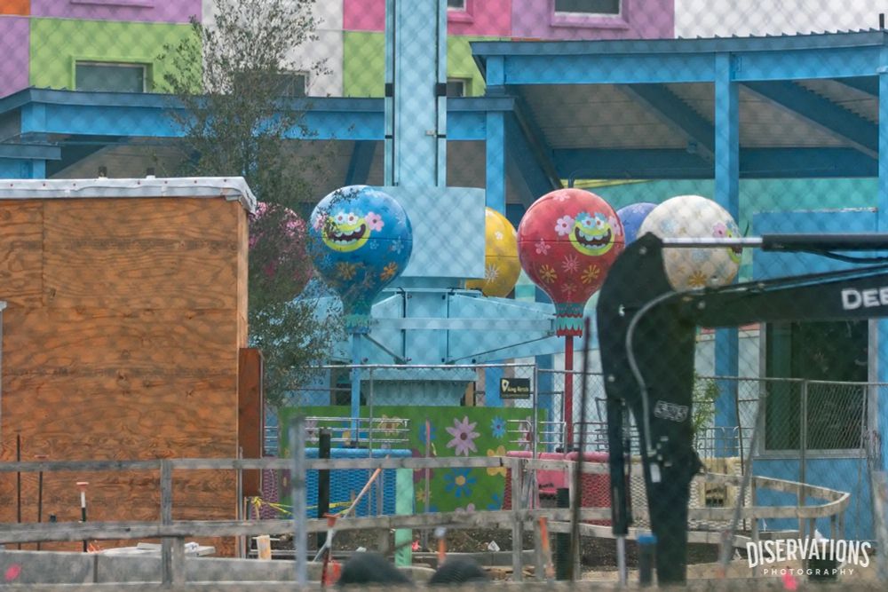 Sheila B's face on ride vehicles at Universal Kids Resort