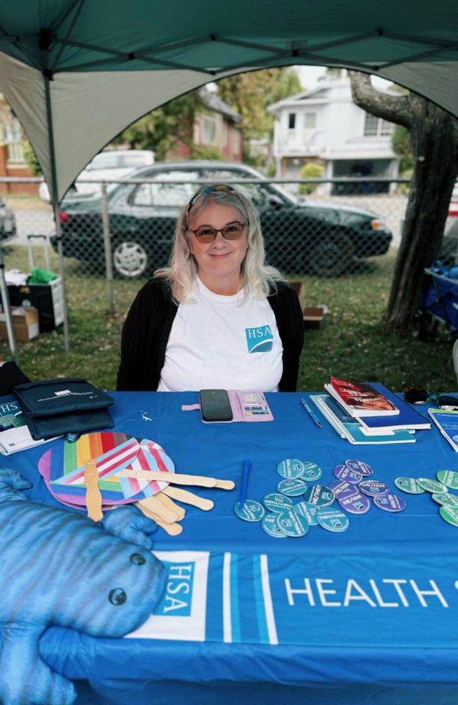 Health sciences, association booth at the Victoria Labour Day picnic 2025