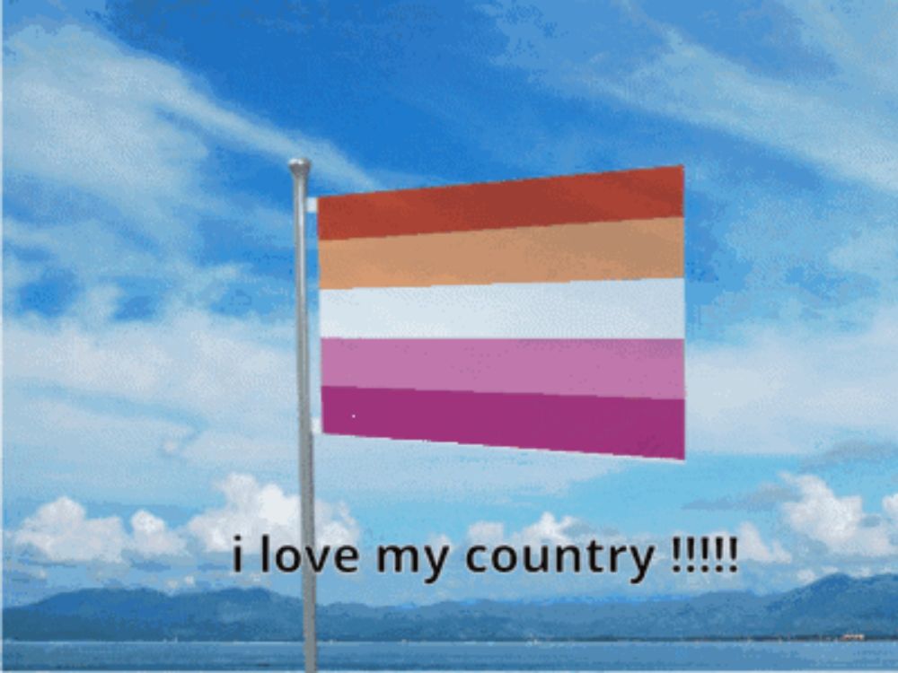 a flag with the words i love my country written below it