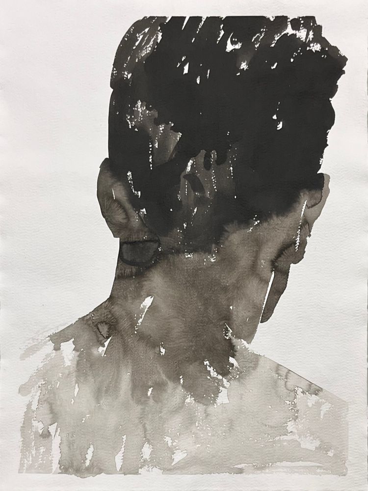 2025, “Nuca 02”, ink on Saint-Armand paper, 24x18 inches