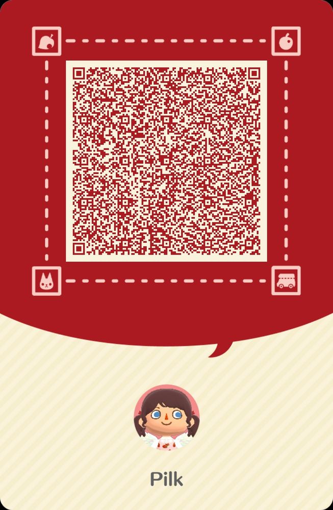 Qr code for animal crossing pocket camp / back of camper card