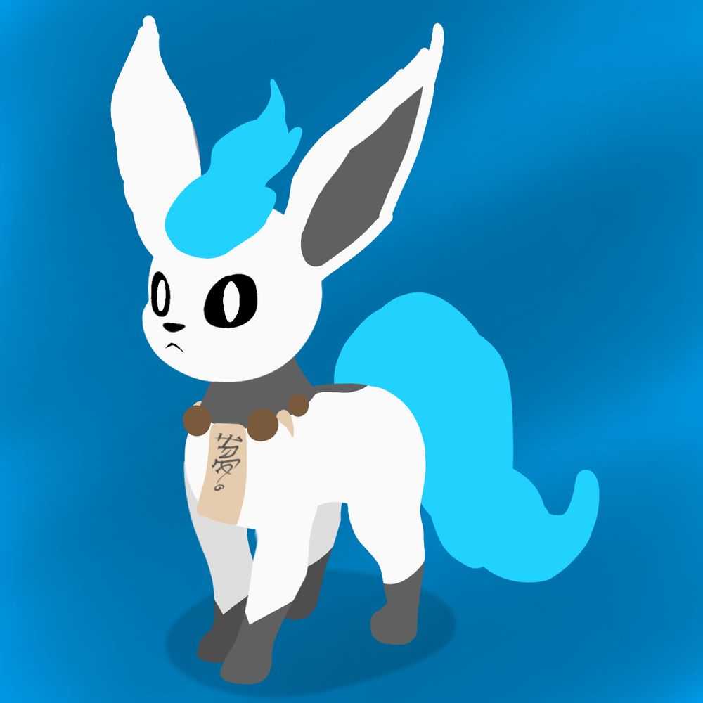 Dream, um Phasmeos. Se assemelha a uma eeveelution de tipo fantasma. Os Kanjis em seu amuleto significam "Proteção dos Sonhos".
