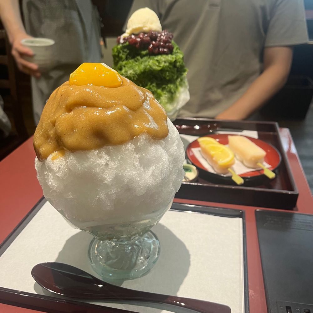 新宿のかき氷🍧栗でひと足先に秋の味🌰