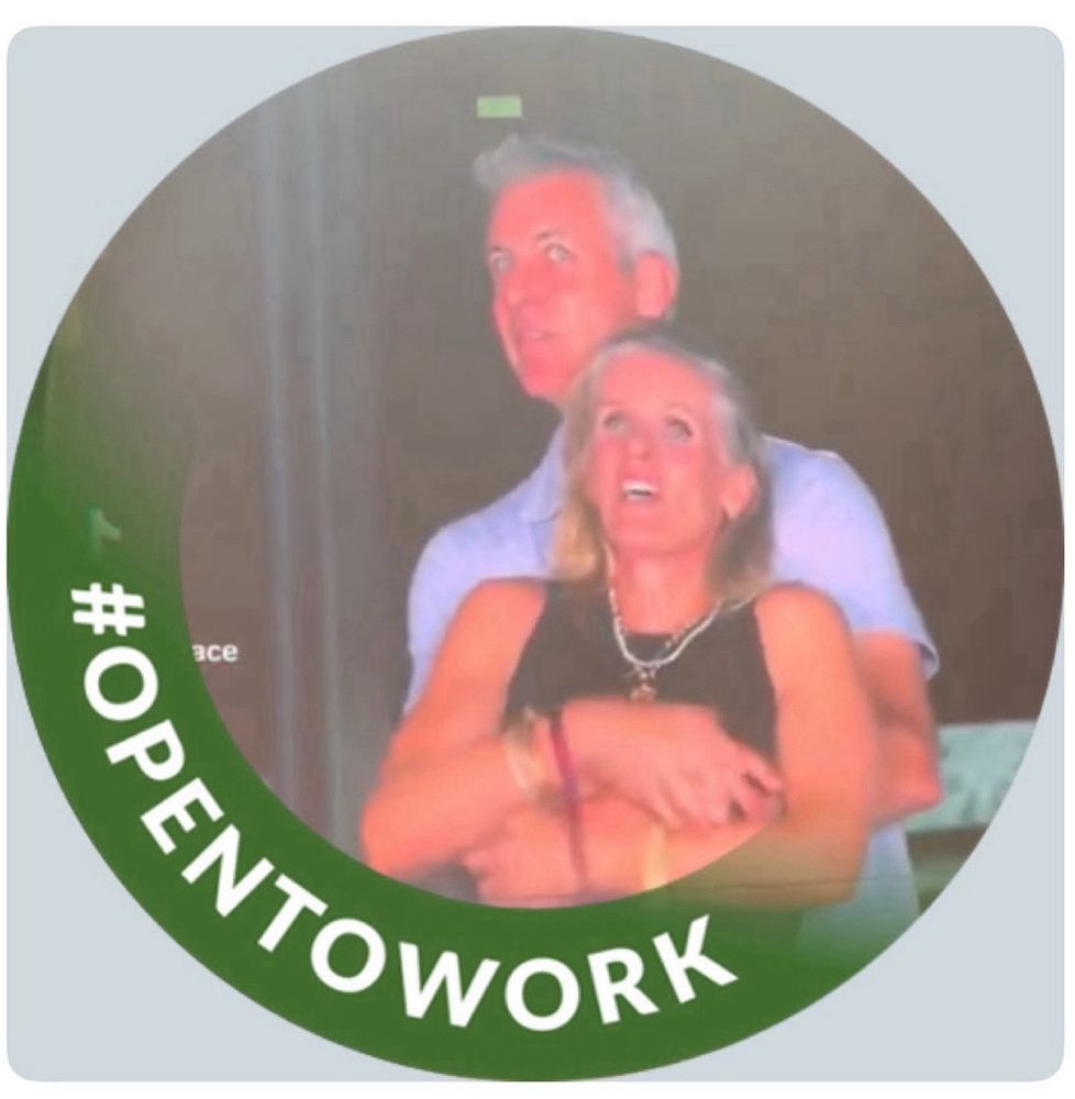 The former CEO and HR lead that had an affair and got caught at a Coldplay concert on the Jumbotron with an #opentowork LinkedIn badge on their avatar