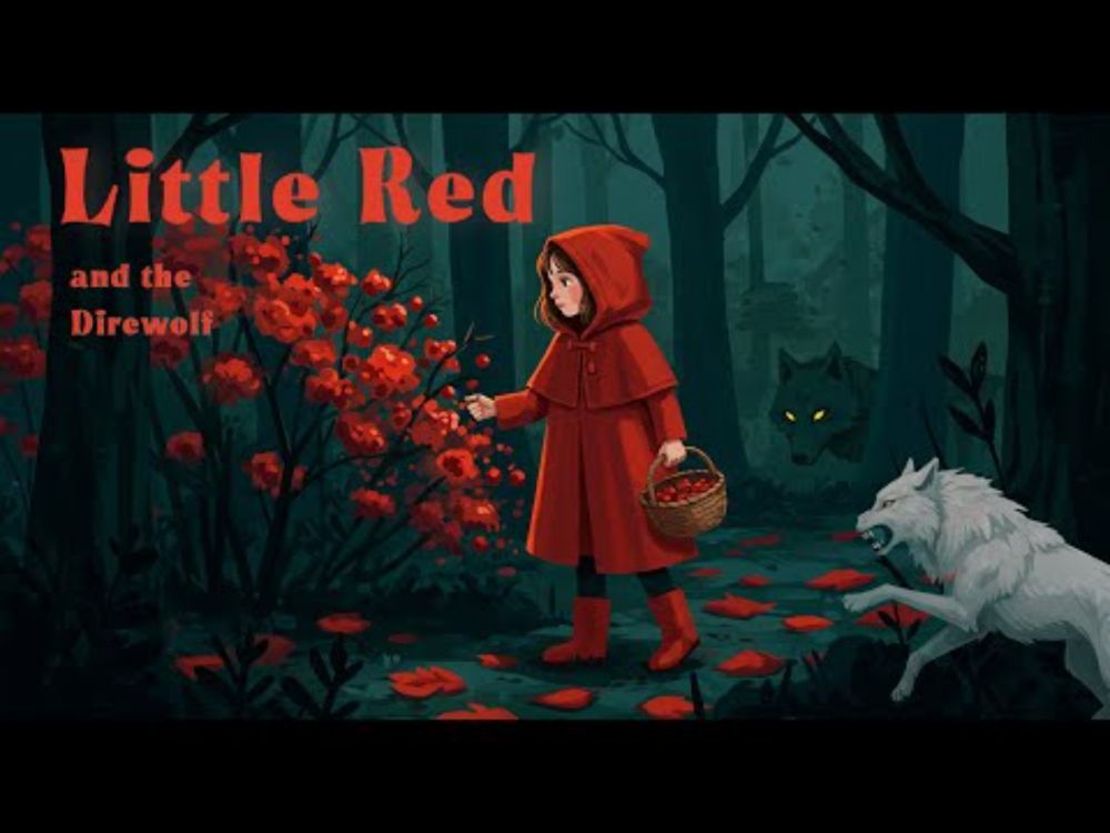 "Little Red and the Direwolf ✨🐺" — the fairy tale reimagined — #animation #fairytales #cartoon