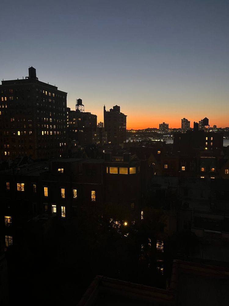 city skyline sunset