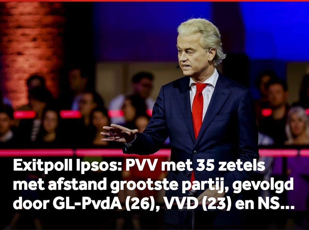 Exitpoll: PVV mit Abstand größte Partei mit 35 Mandaten