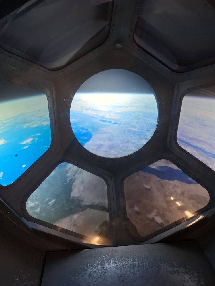 View from the ISS cupola (at Space Expo, Noordwijk)