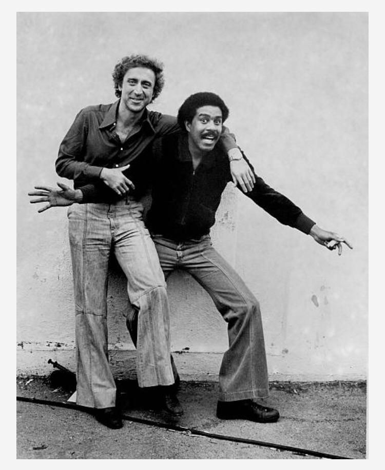 Gene Wilder and Richard Pryor during the filming of the movie Stir Crazy (1980)