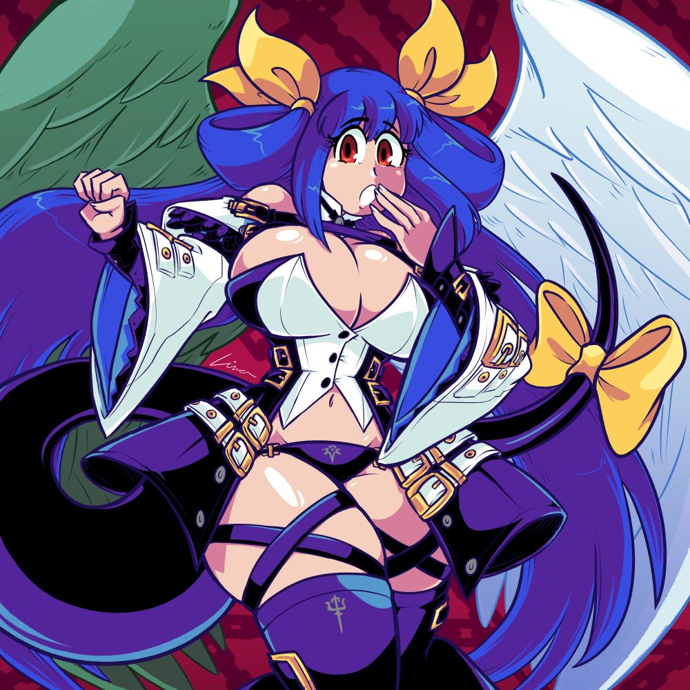 A drawing of Dizzy from Guilty Gear, in her Xrd outfit.