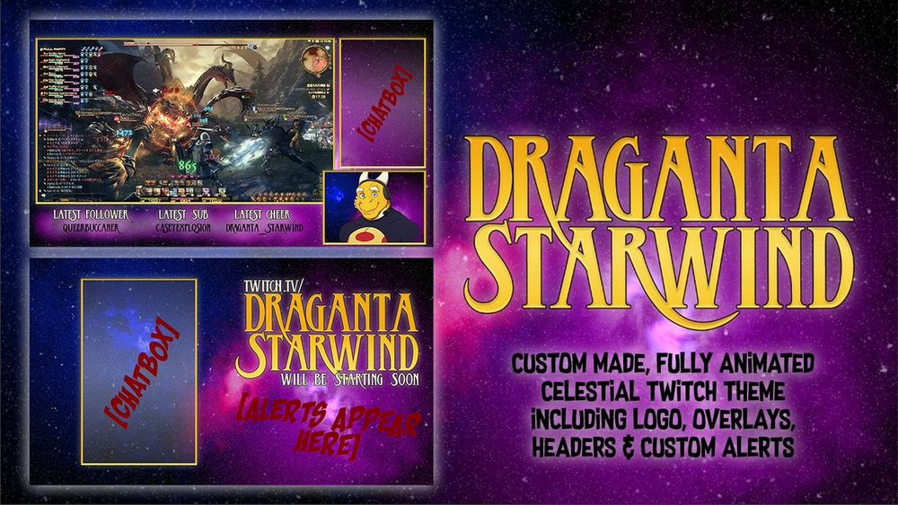 A spacey dragon theme. 