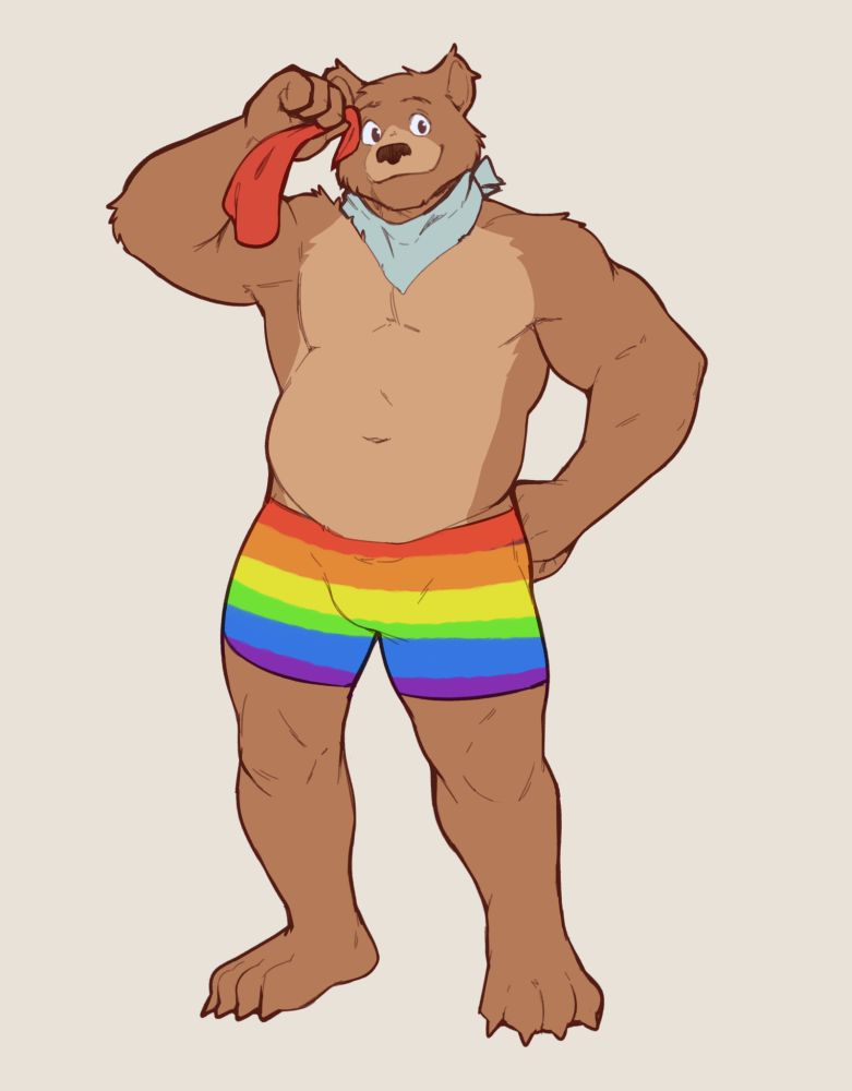 uncle rusty shirtless and has gay ass shorts