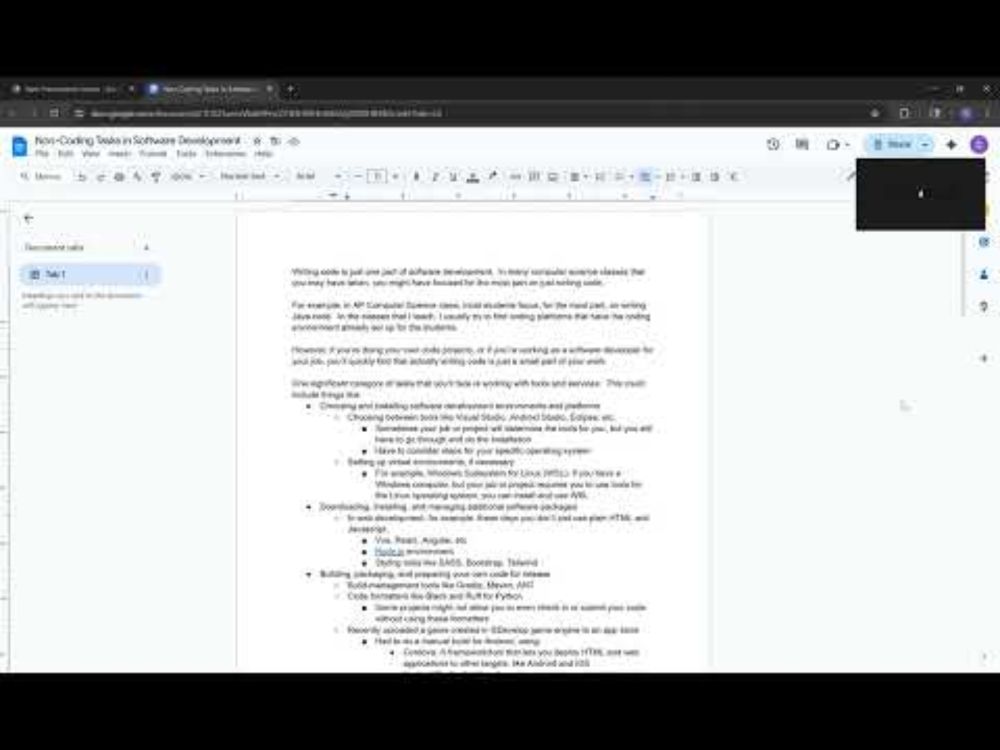 Non-Coding Tasks in Software Development: Working with Tools and Services