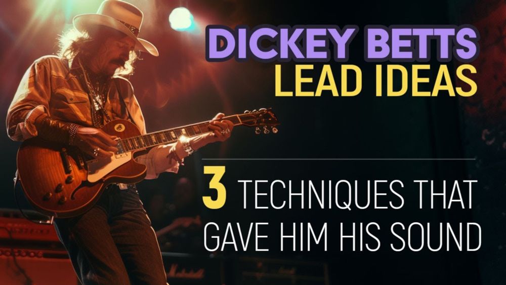 Dickey Betts style lead guitar lesson plus the 3 things that give him his sound. Guitar Lesson EP565