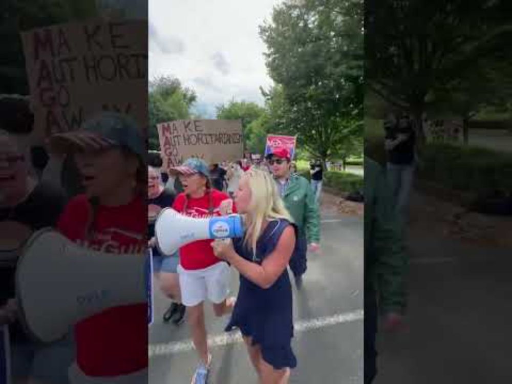 Look how fast Marjorie Taylor Greene runs! I thought you said America was for Trump?