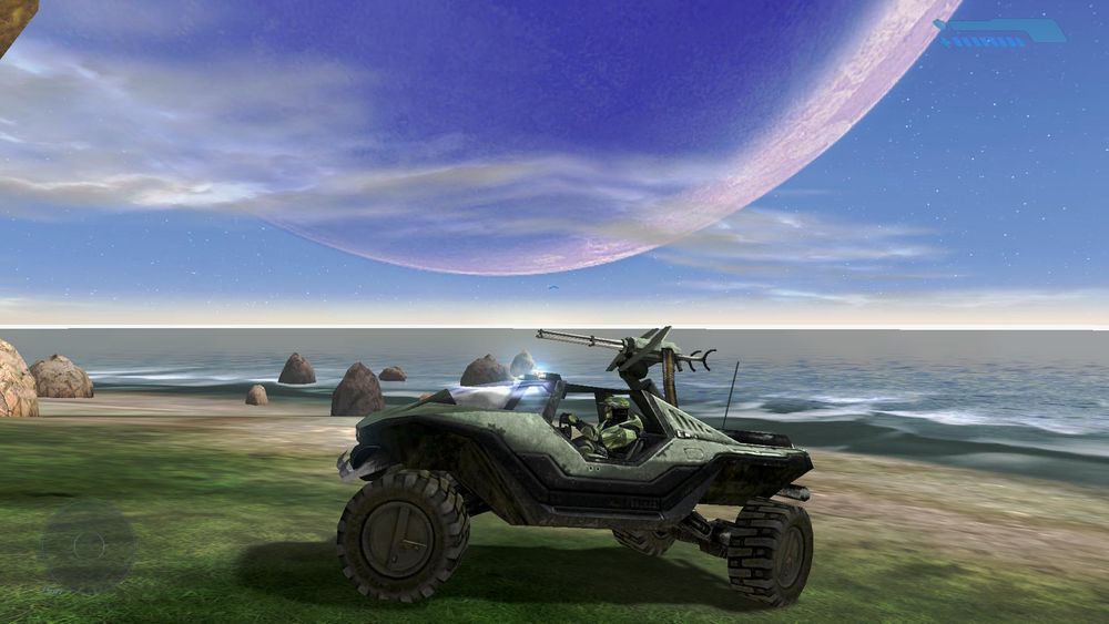 The Warthog and a planet so nearby.