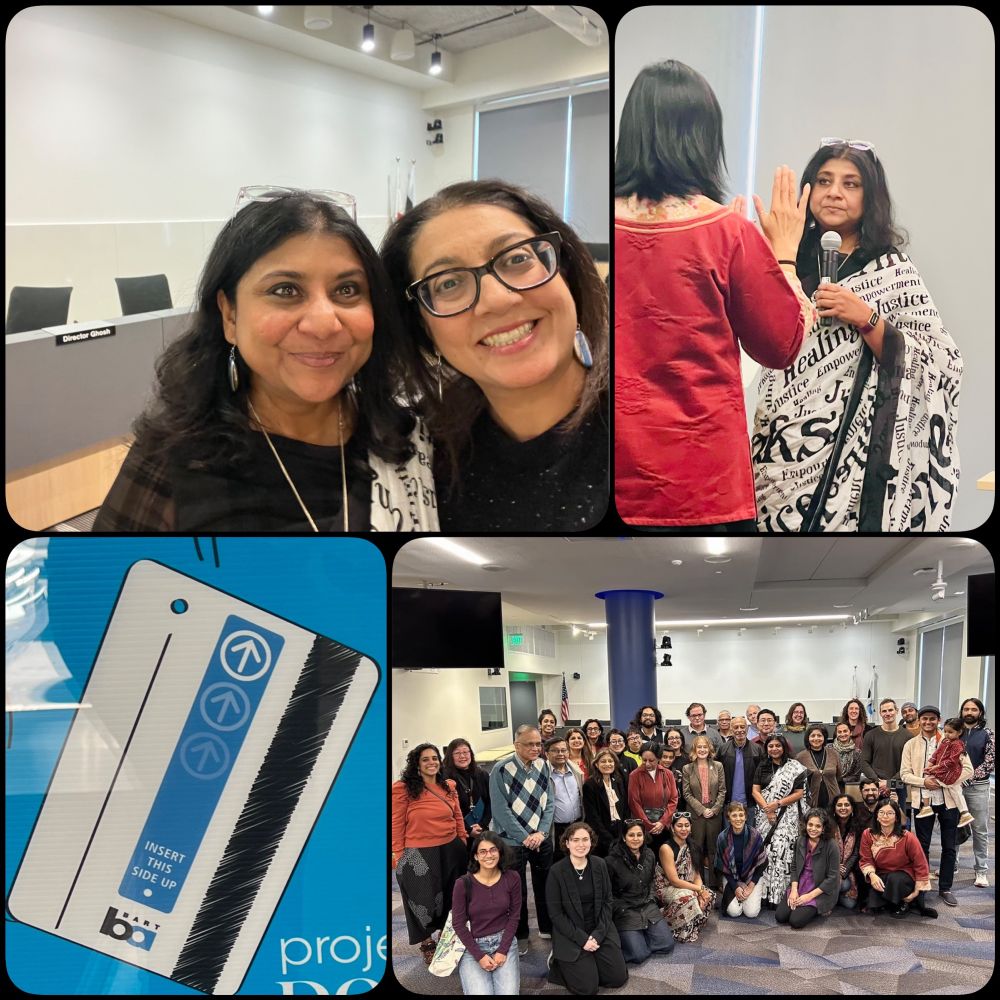 Images of the swearing in of Barnali Ghosh at BART headquarters 