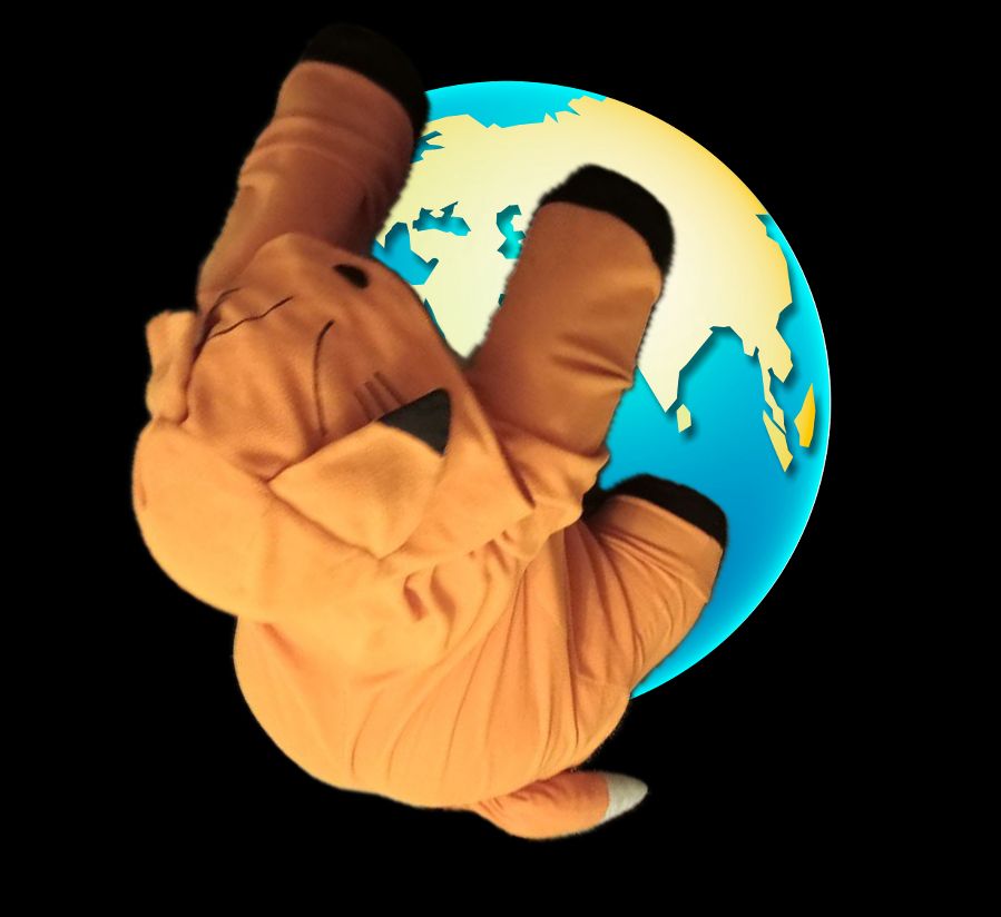 in a fox bitchsuit edited to hug the world