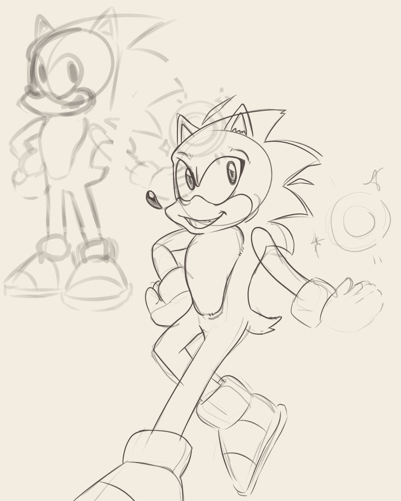 Two sonic the hedgehog sketches!