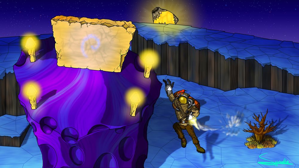 An art piece of one of my favorite games of all time: Outer Wilds