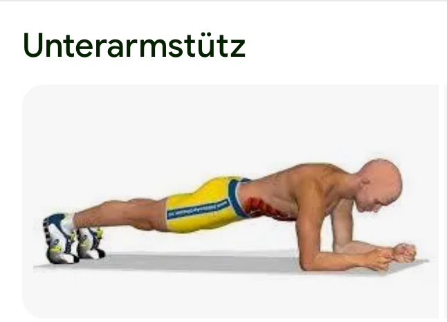 Bild von einem Mann, der Unterarmstütz macht