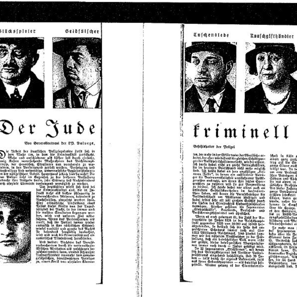 A photoscan of one example of such "Jewish Crimes" columns.