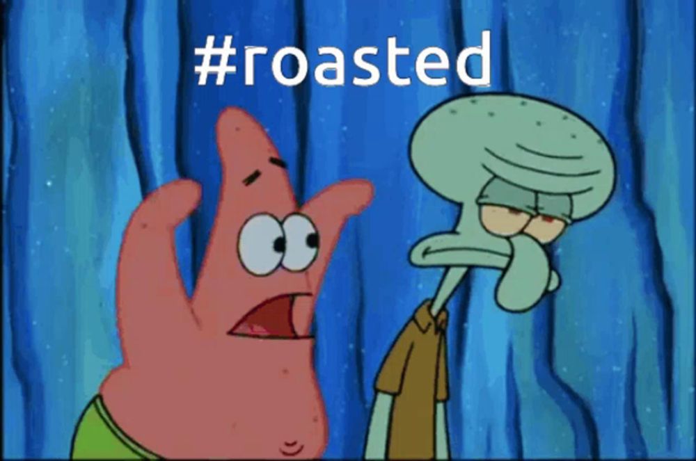 Roasted Patrick GIF